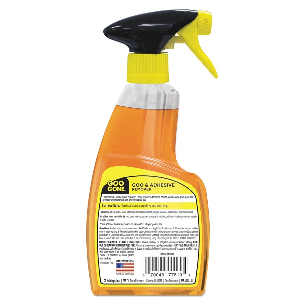 Goo Gone 2096EA 12 oz Spray Bottle Spray Gel Cleaner – Citrus Scent New