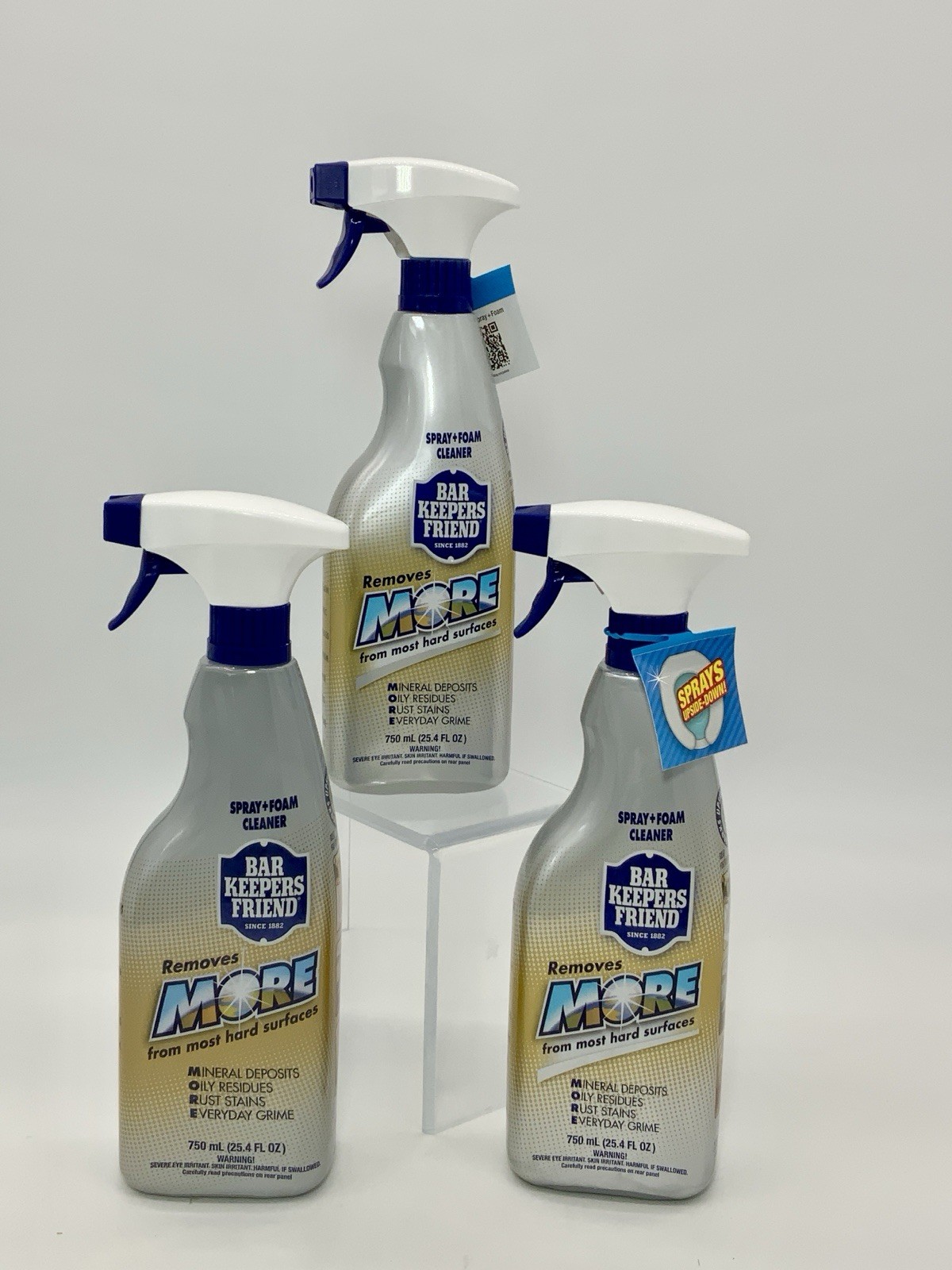 Pack Of 3 Bar Keepers Friend All-Purpose Cleaner Spray and Foam Removes More