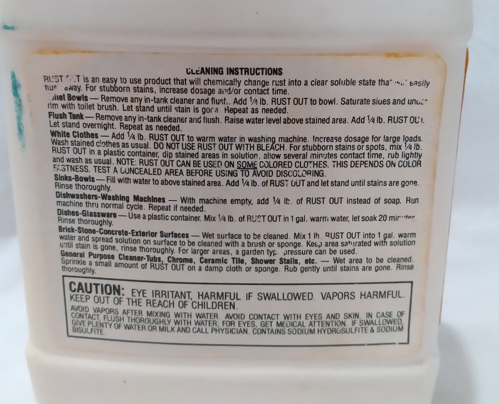 Commercial Strength RUST OUT Water Softener Cleaner Rust & Stain Remover 18 oz