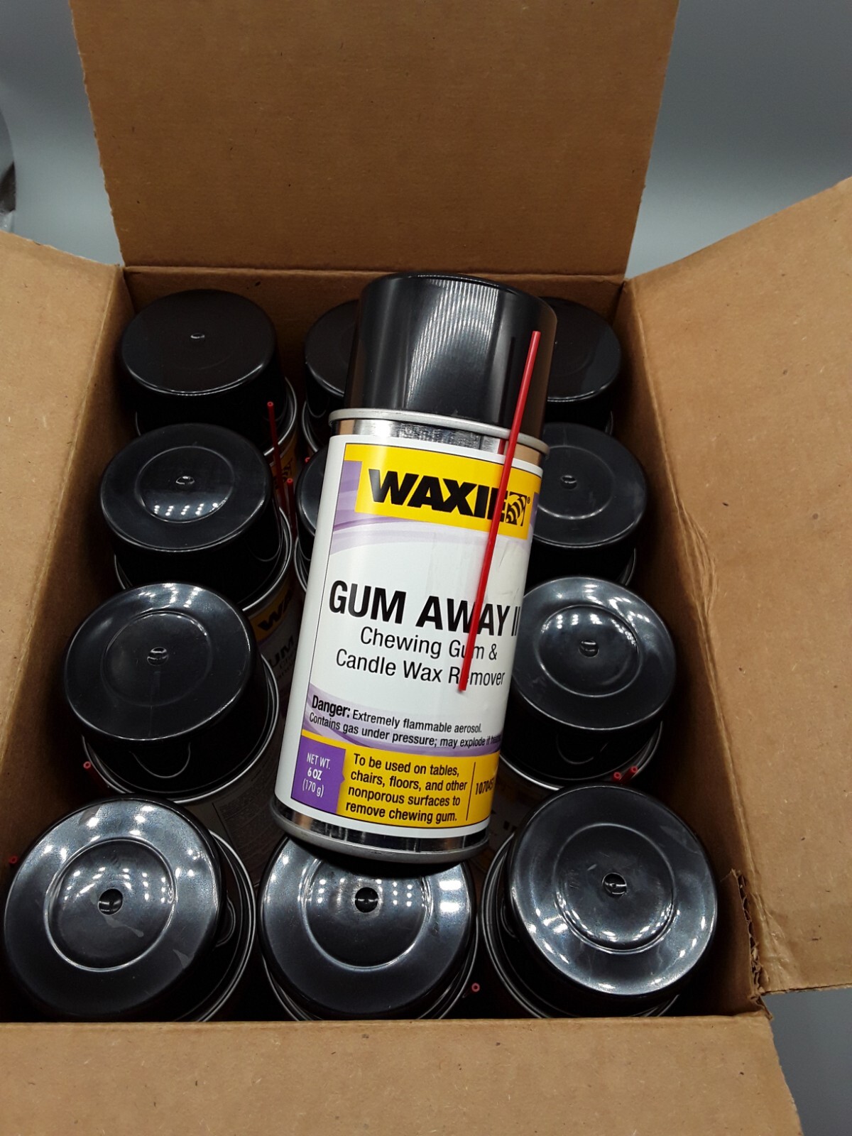 WAXIE Gum Away II, Chewing Gum and Candle Wax Remover, 6 oz (case of 12)