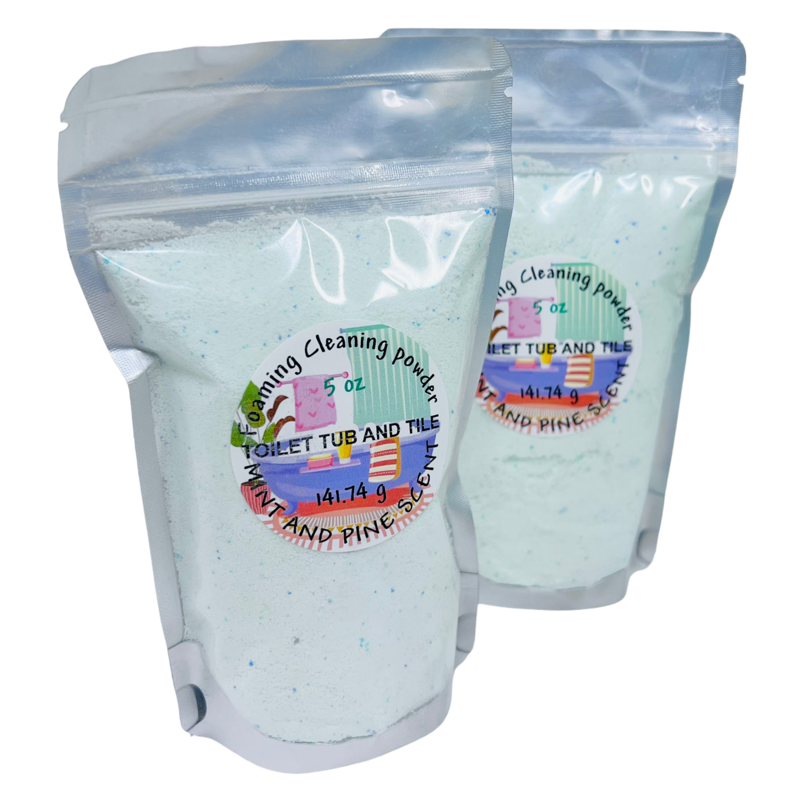 Toilet tub and tile, foaming powder 5 oz fresh scent of mint pine 2 pack deal