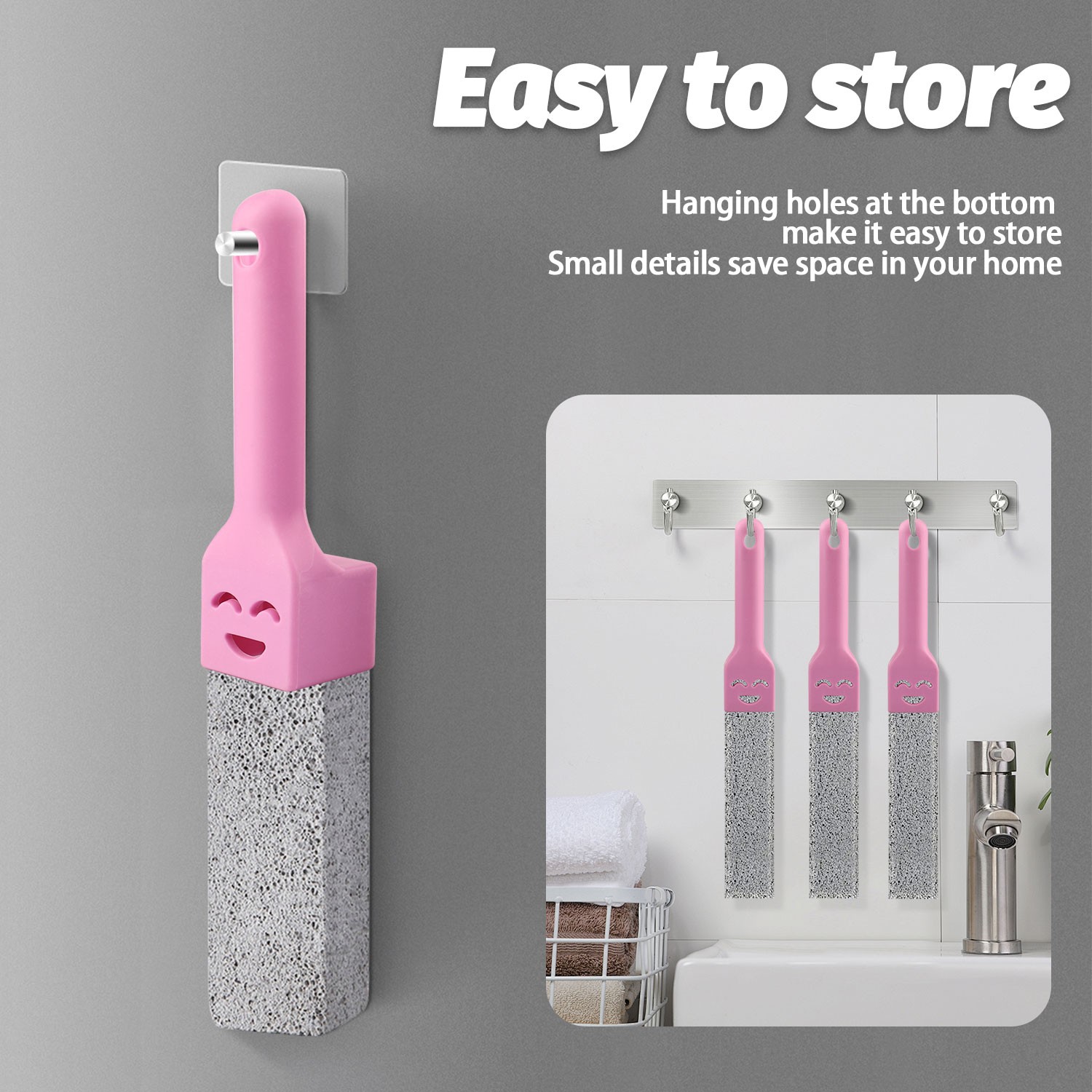 5/6 Packs Heavy Duty Handle Pumice Stone Cleaner Toilet Sink Hard Stain Remover