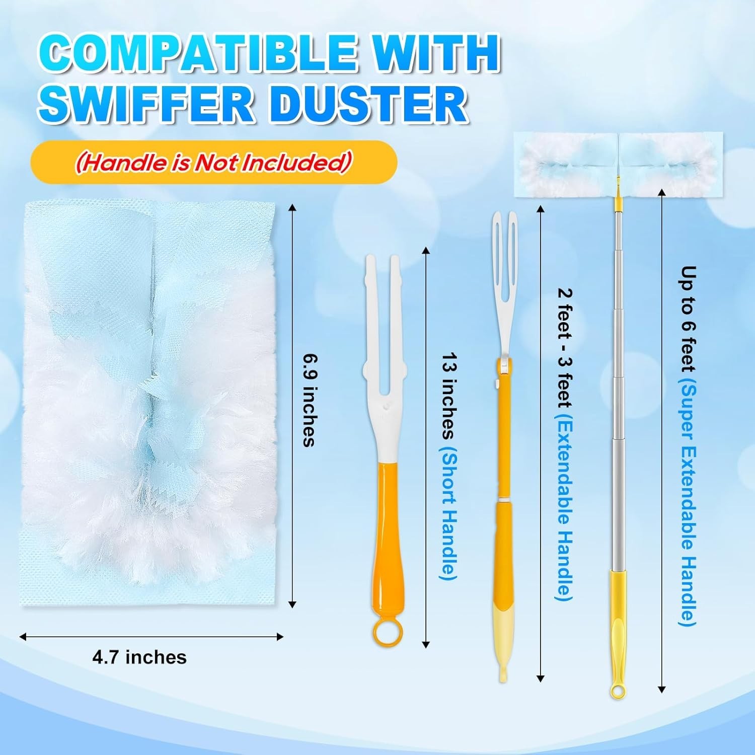 Duster Refill Compatible W/ Hand Duster Unscented Disposable Heavy Duty Duster