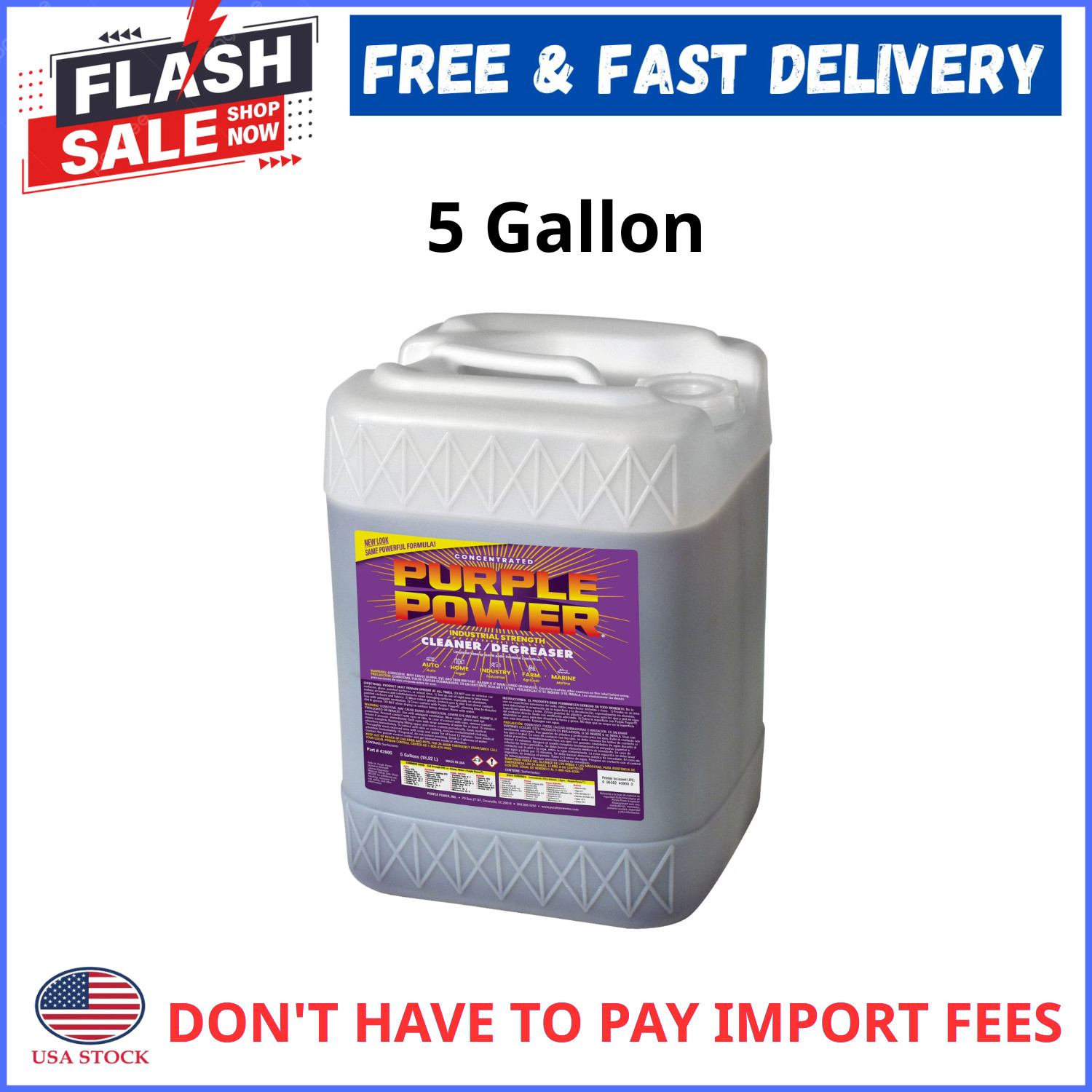 Purple Power Industrial Strength Cleaner and Degreaser, 5 Gallon