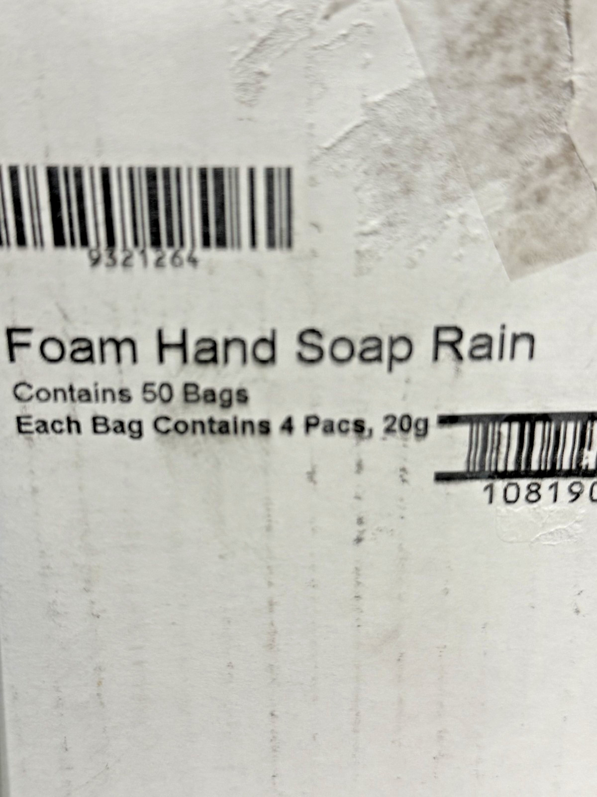 50 Bags Aqua ChemPacs Rain Foam Hand Soap 9321264 Dissolvable Pods Case 200 Pack