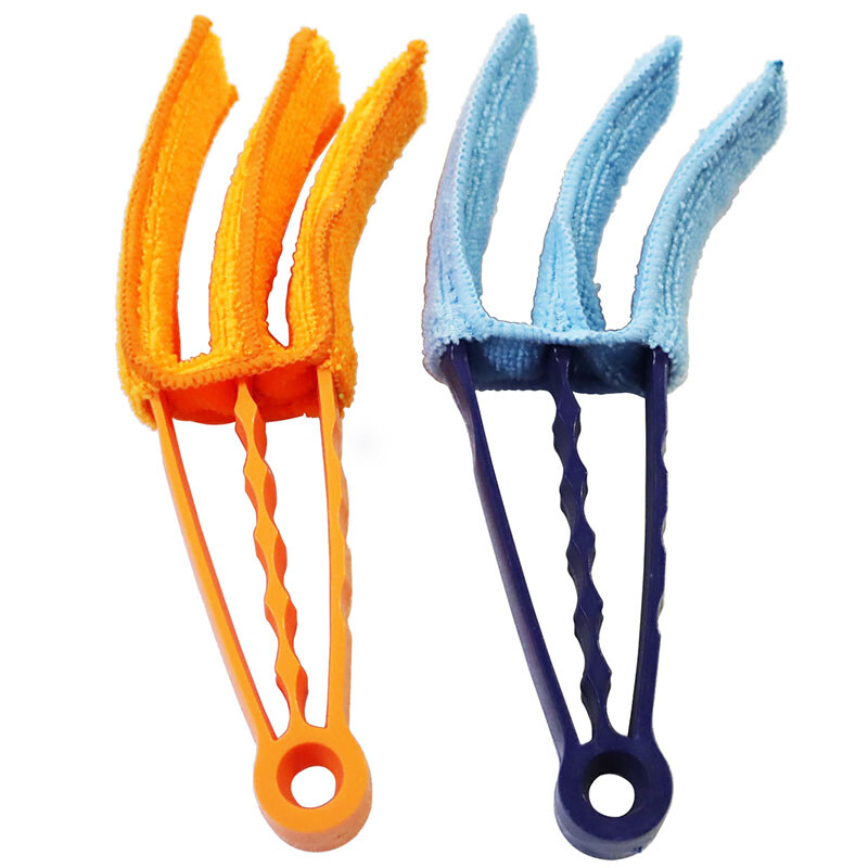 2PCS Microfiber Venetian Blind Cleaner Window Conditioner Duster Brush 8 sleeves