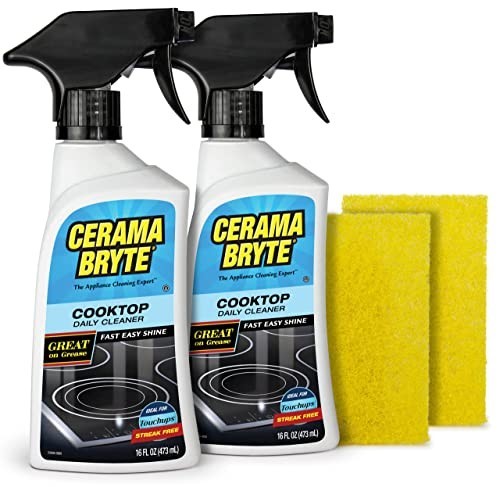 Daily Spray Cooktop and Stove Top Cleaner for Glass & Pads Combo Kit – Ceramic S