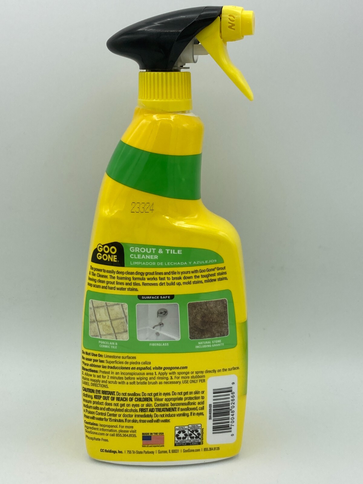 Goo Gone Grout & Tile Cleaner – 28 Ounce – Removes Tough Stains Dirt