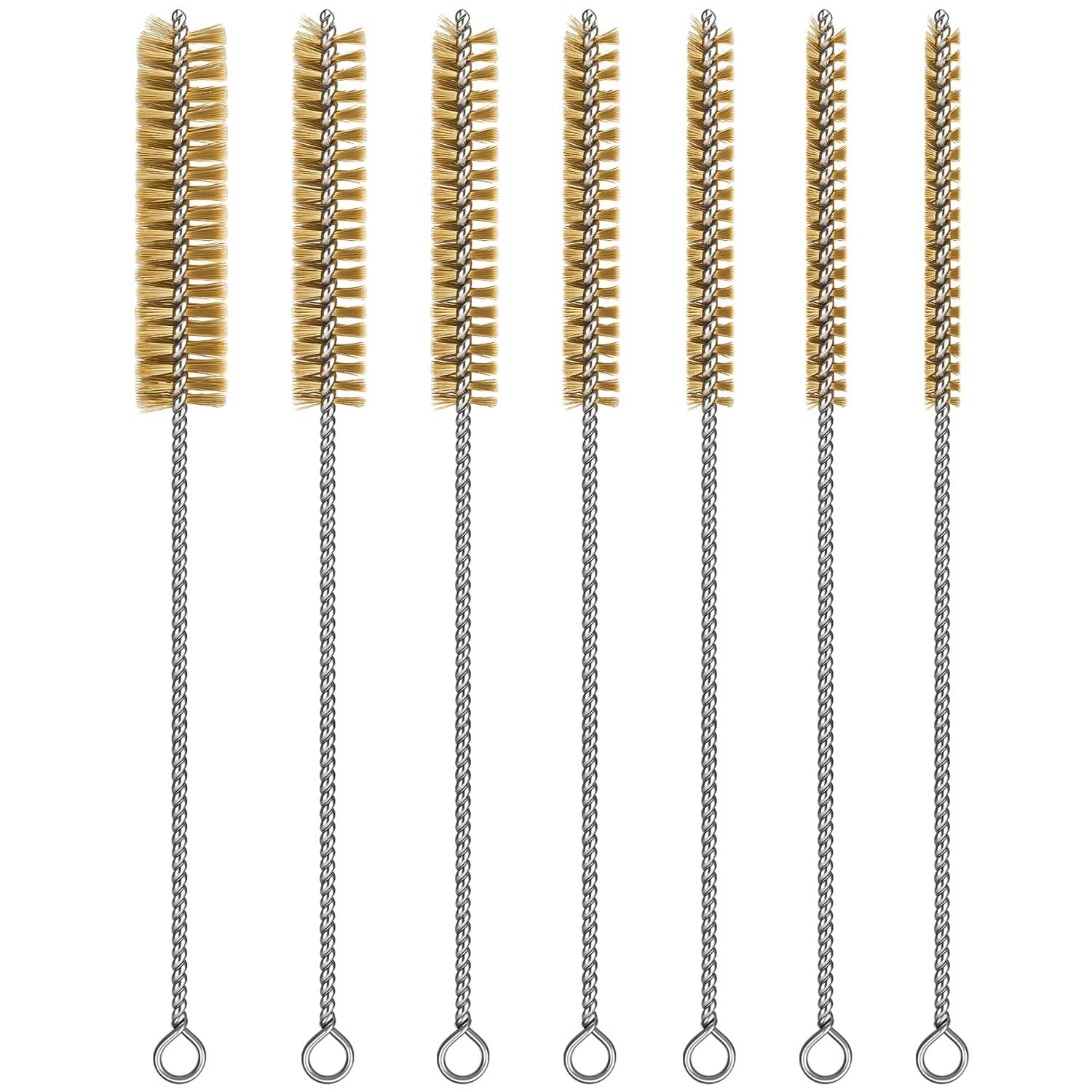 7pcs Brass Wire Brushes Set, 12 inch Pipe Cleaner Brush