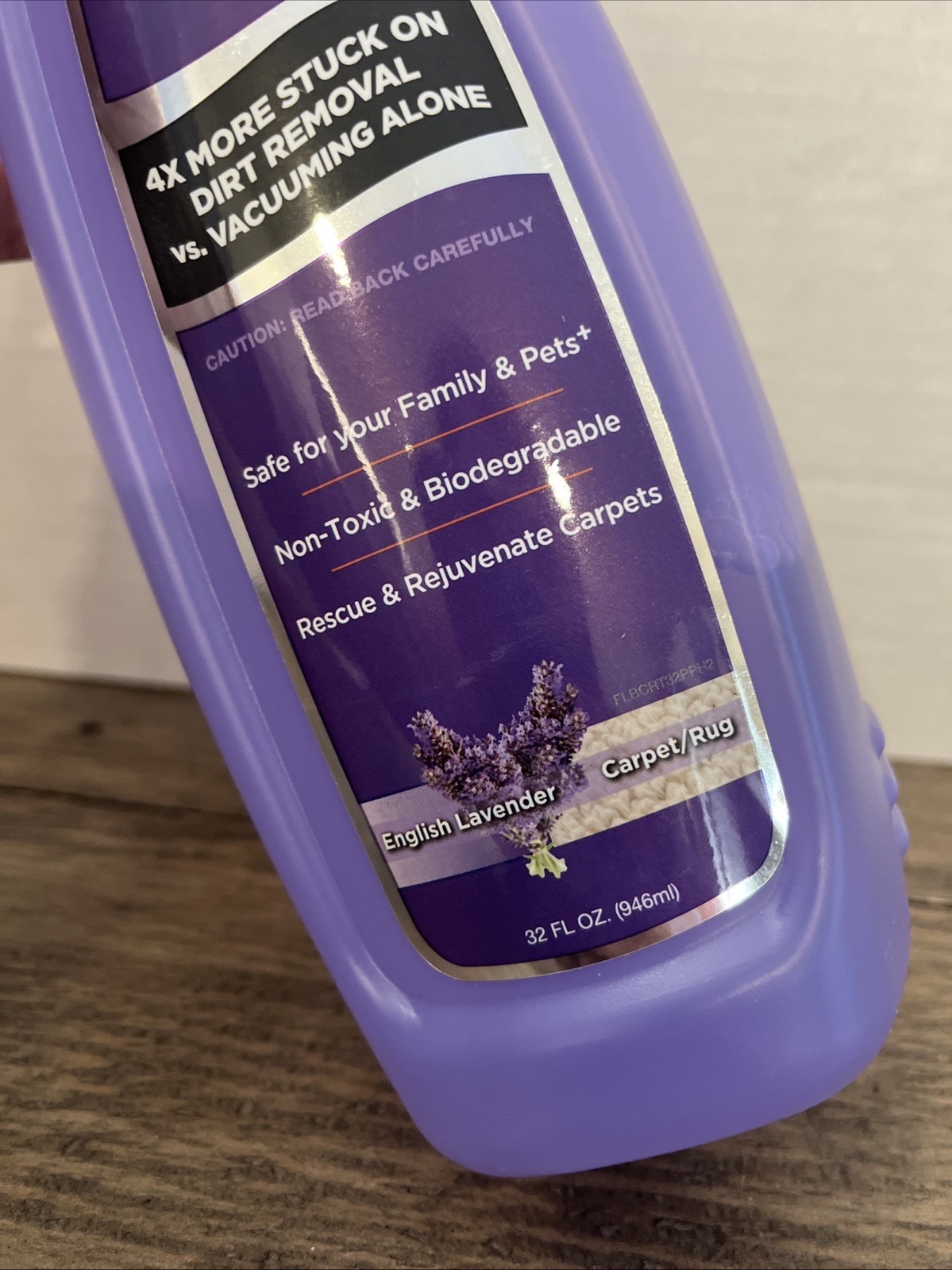 SHARK Carpet Buddy No Rinse Carpet Cleaner English Lavender 32oz Bottle 1/3 FULL