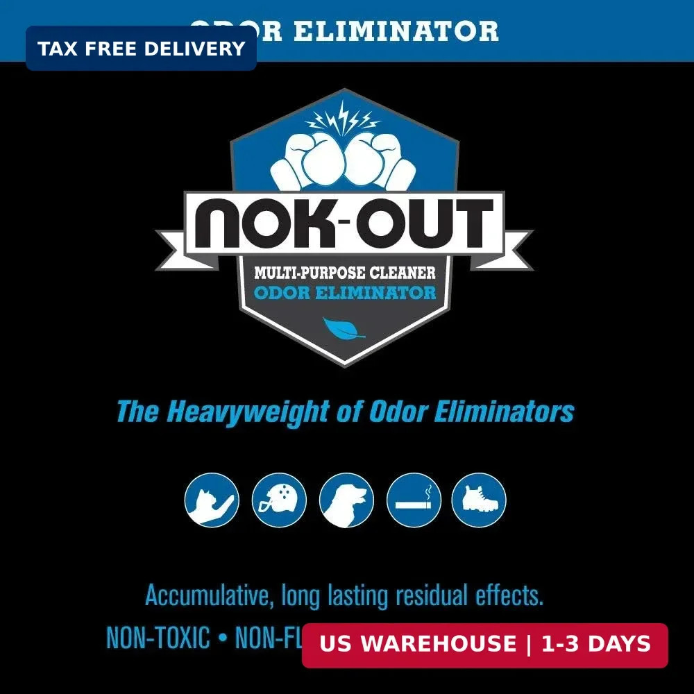 NOK OUT Odor Remover, Pet Deodorizer and Cleaning Spray, Made in the USA, 32 Flu