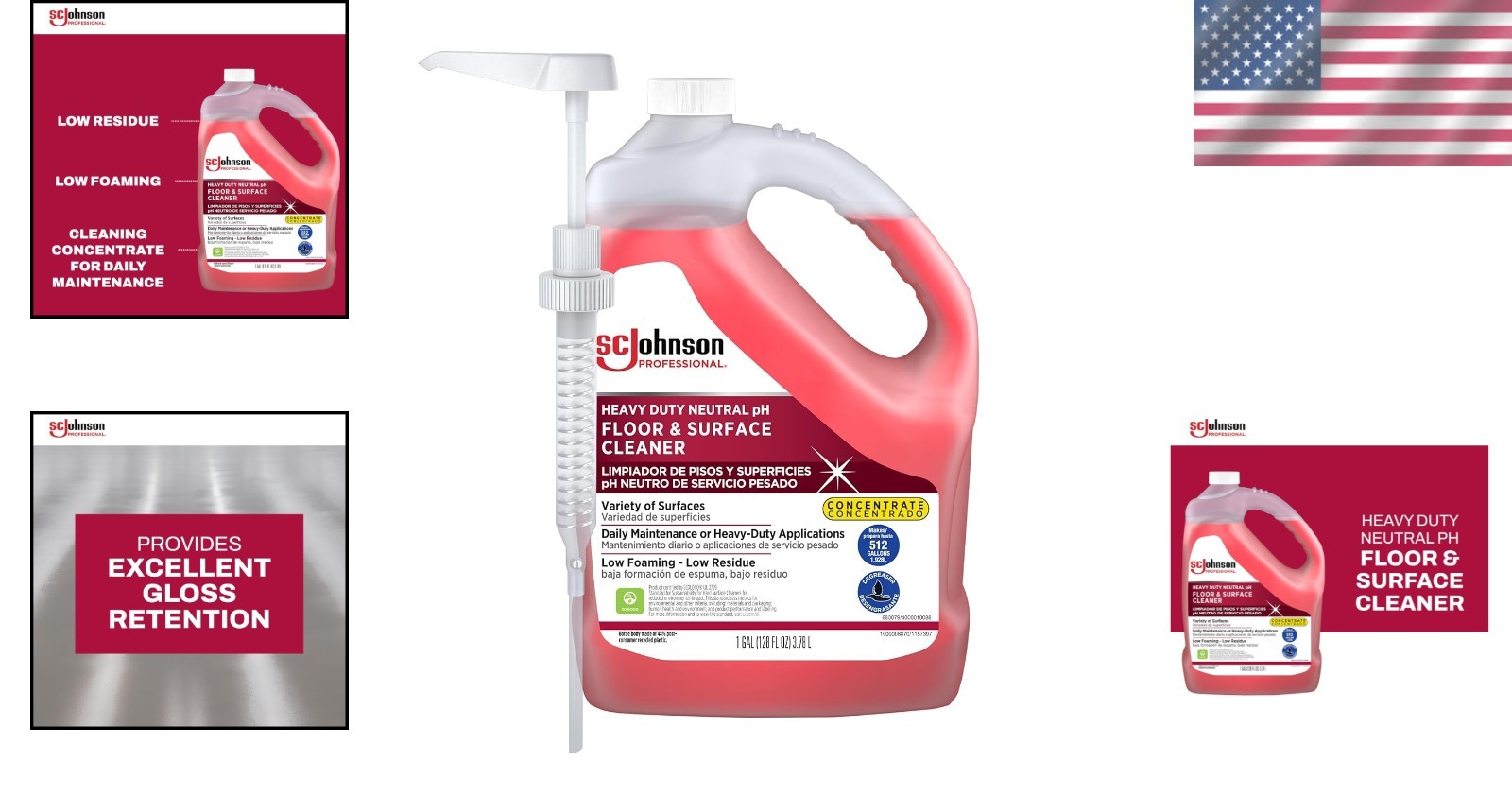 Heavy Duty Neutral pH Floor Cleaner Concentrate – 1 Gallon for Professionals