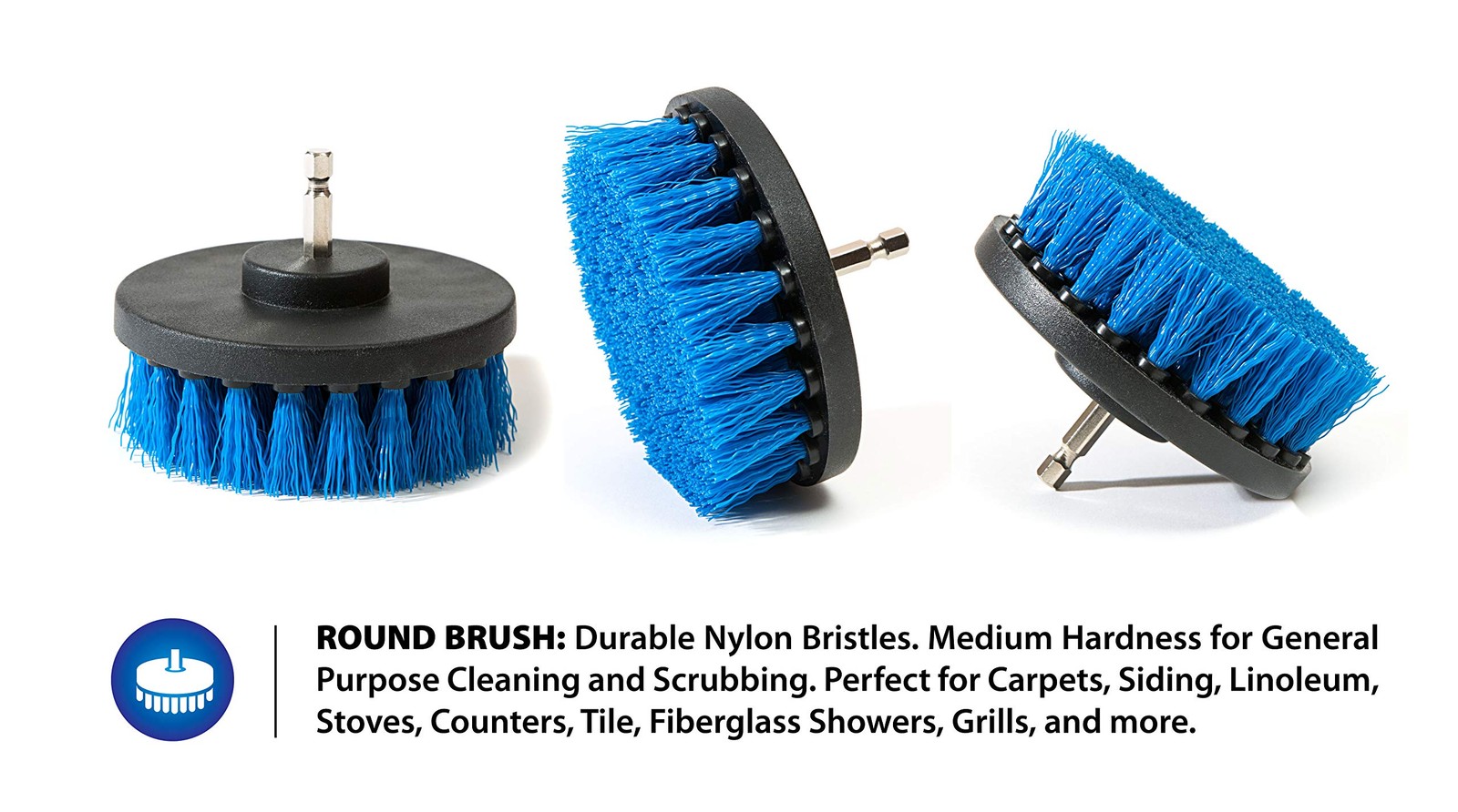 4 Piece Scrub Brush Power Drill Attachments-All Purpose Time Saving Kit-Perfe…