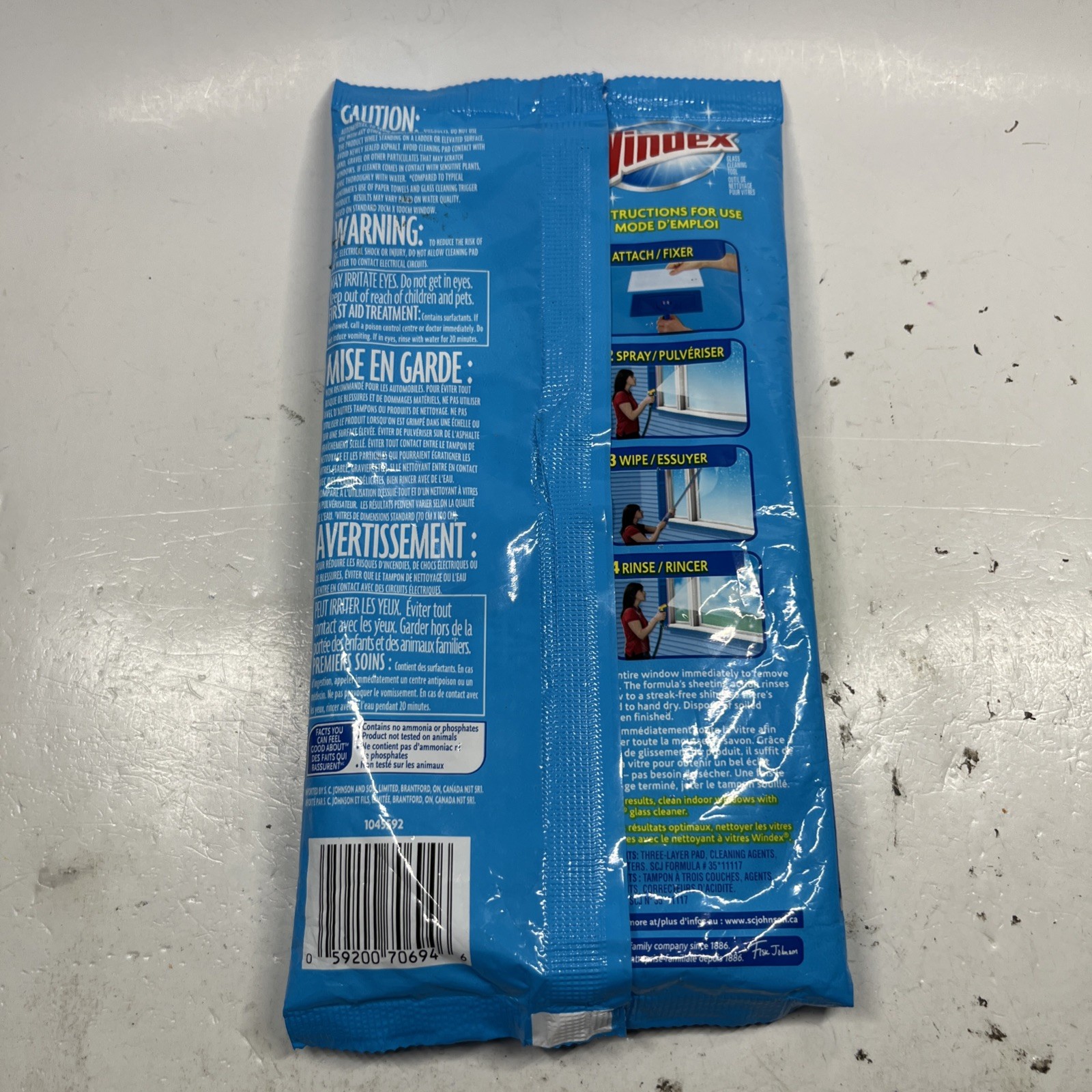 New Windex Outdoor All In One Glass Cleaning Refill 2 Pads Discontinued RARE
