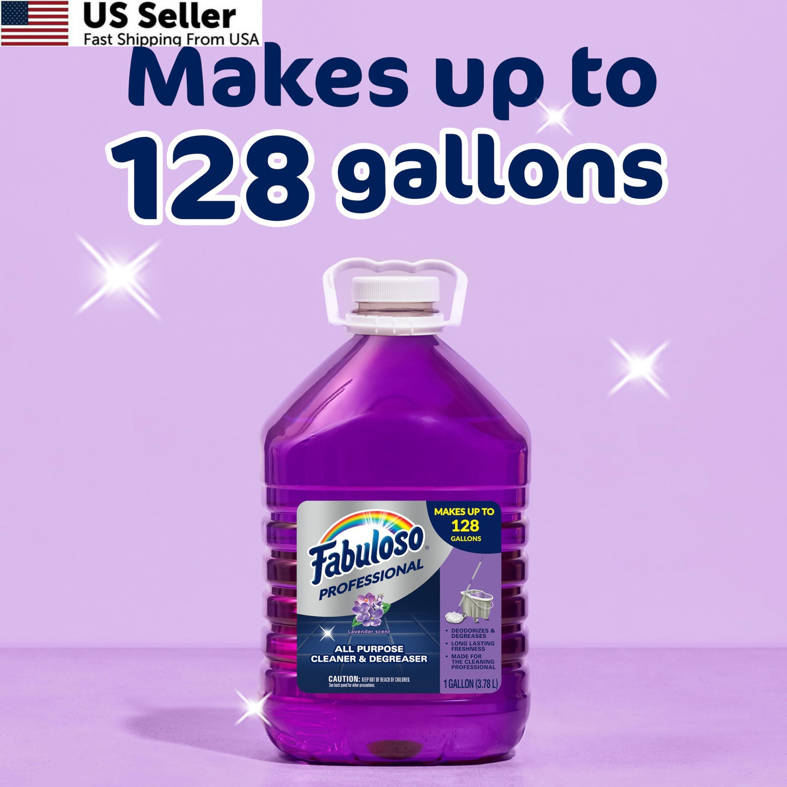 Professional All Purpose Cleaner Degreaser Lavender Scent 1 Gallon Pack of 1 USA