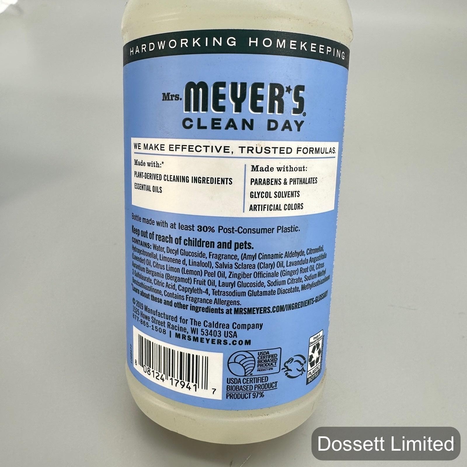 Mrs Meyers Clean Day Bluebell Multi-Surface Cleaner 16oz Spray Plant Based Lot 6