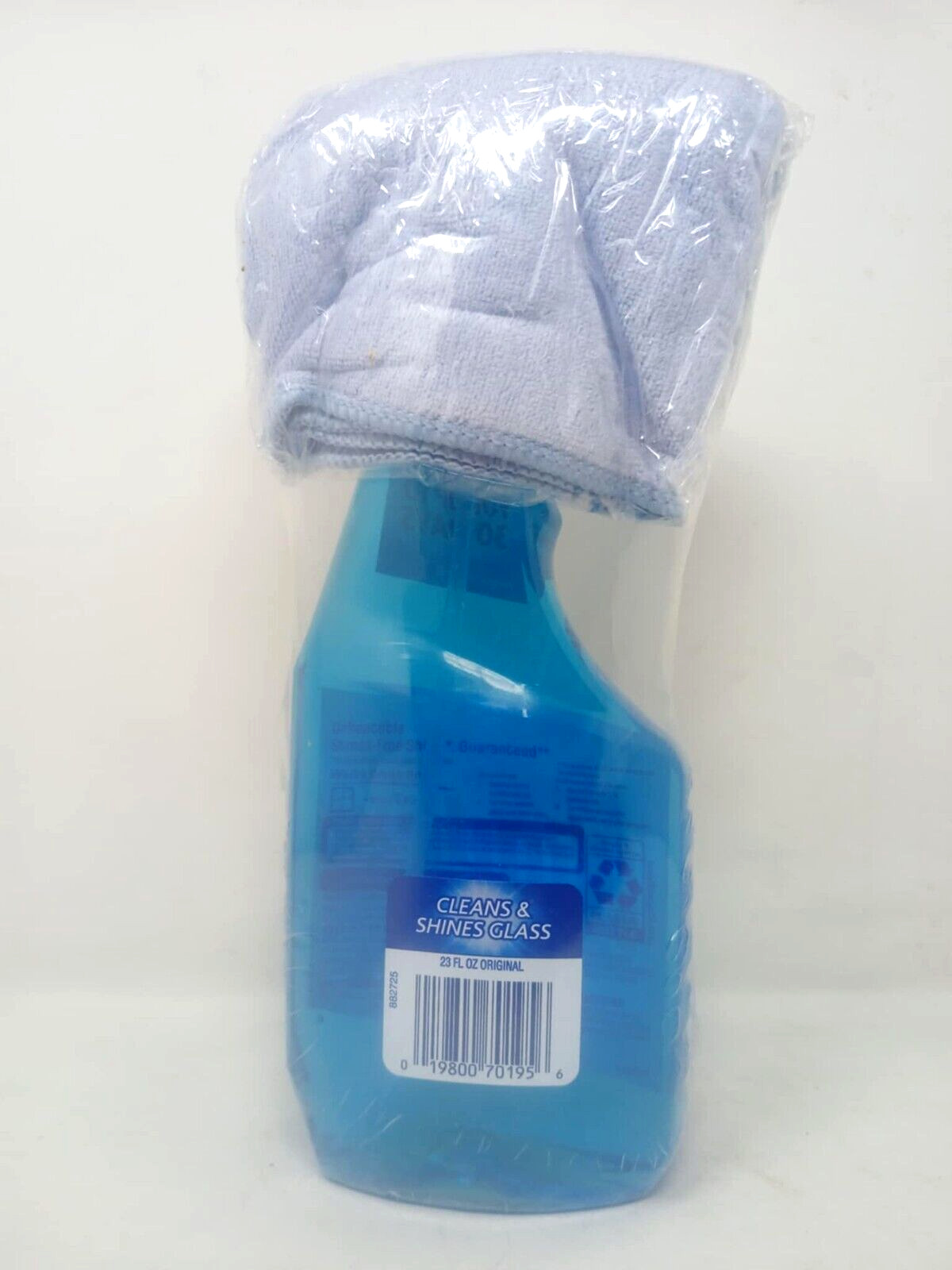 Windex Glass and Window Cleaner Spray Bottle, Original Blue, 23 fl oz With Rag