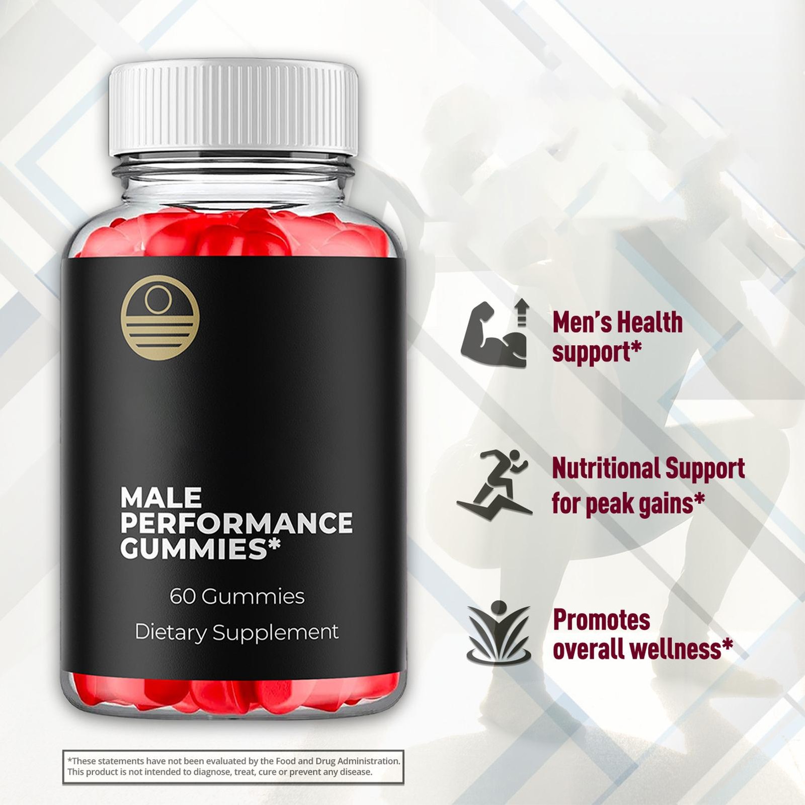 (1 Pack) Balance Blends Advanced Male Support Supplement BalanceBlends 60 Gummys
