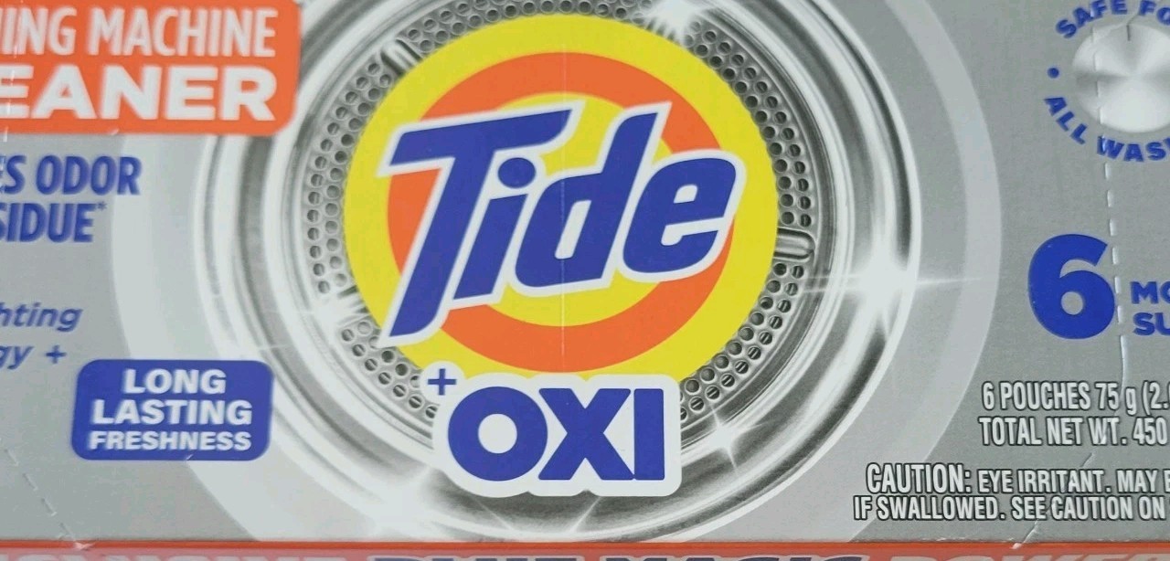 Tide OXI WASHING MACHINE CLEANER 6 Pouches 2.6 oz Each Total 15.8oz * BRANDNEW *