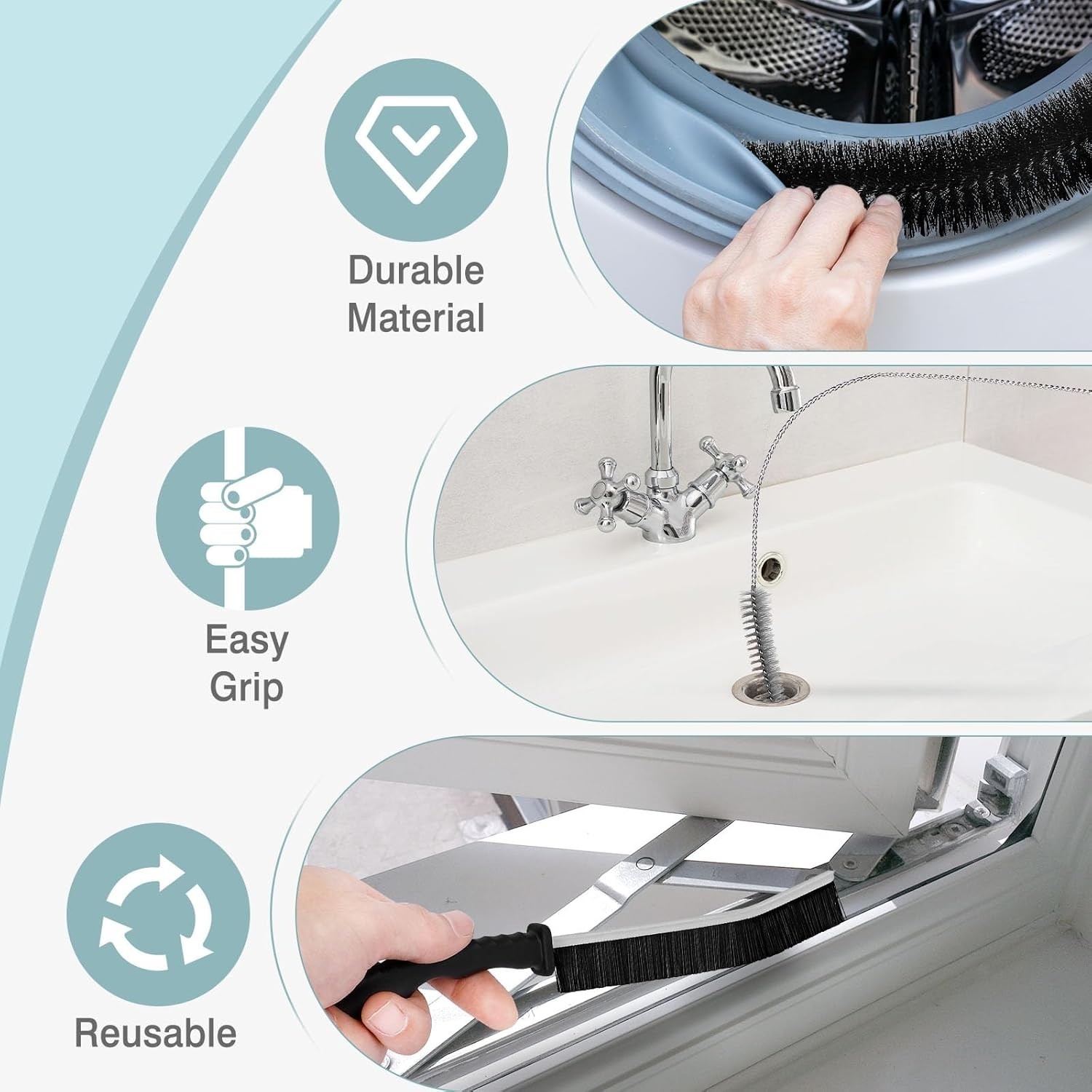 Flexible Lint and Debris Cleaner for Appliances – 16″ Multifunction Brush Set