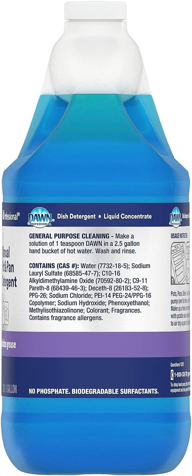 Dawn Professional Manual Pot and Pan Liquid Dish Soap, Original Scent, 128 Oz.,