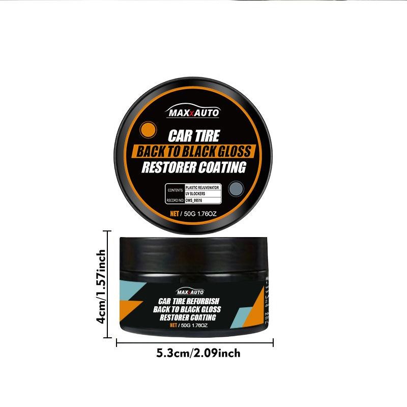 Car Tire Wax Restorer, Back to Black Gloss, Crystal Clear Shine Polish