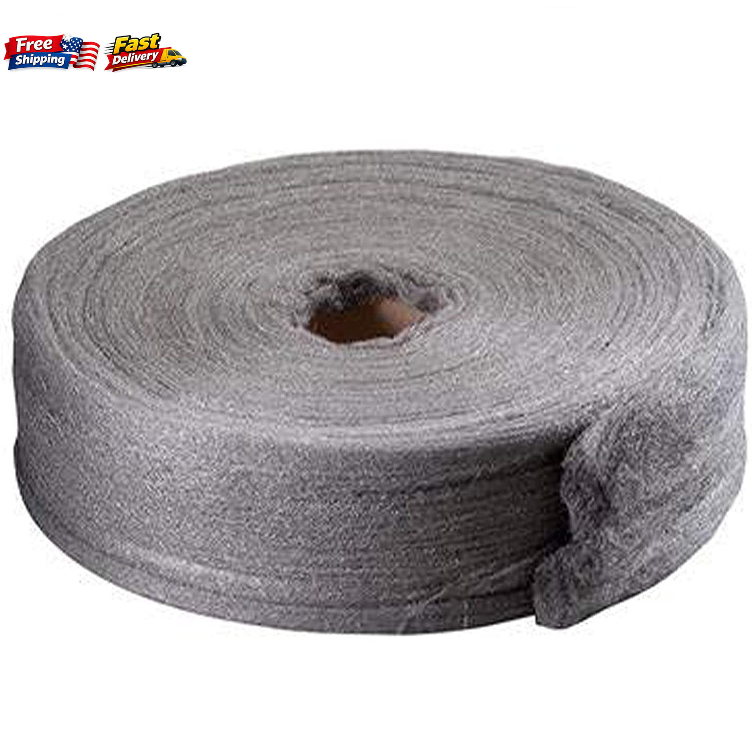Grade 0000 Steel Wool 5lb Roll for Cleaning Rust Removal & Wood Buffing