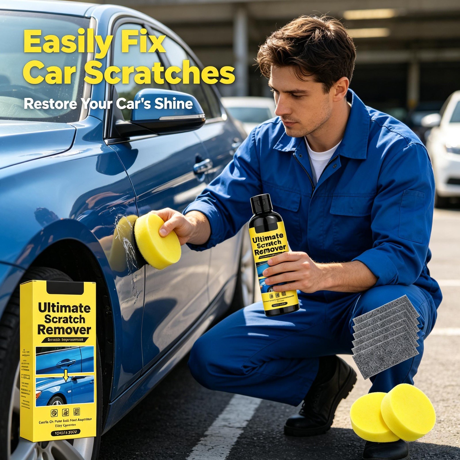 Car Scratch Repair Kit Nano Cloth Wipe off Abrasion Scratches Restore Original P