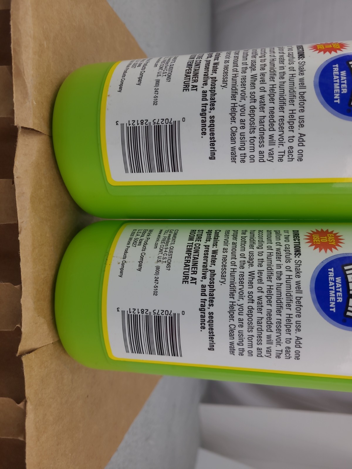 2x Whink Humidifier Helper Water Treatment 32 Oz