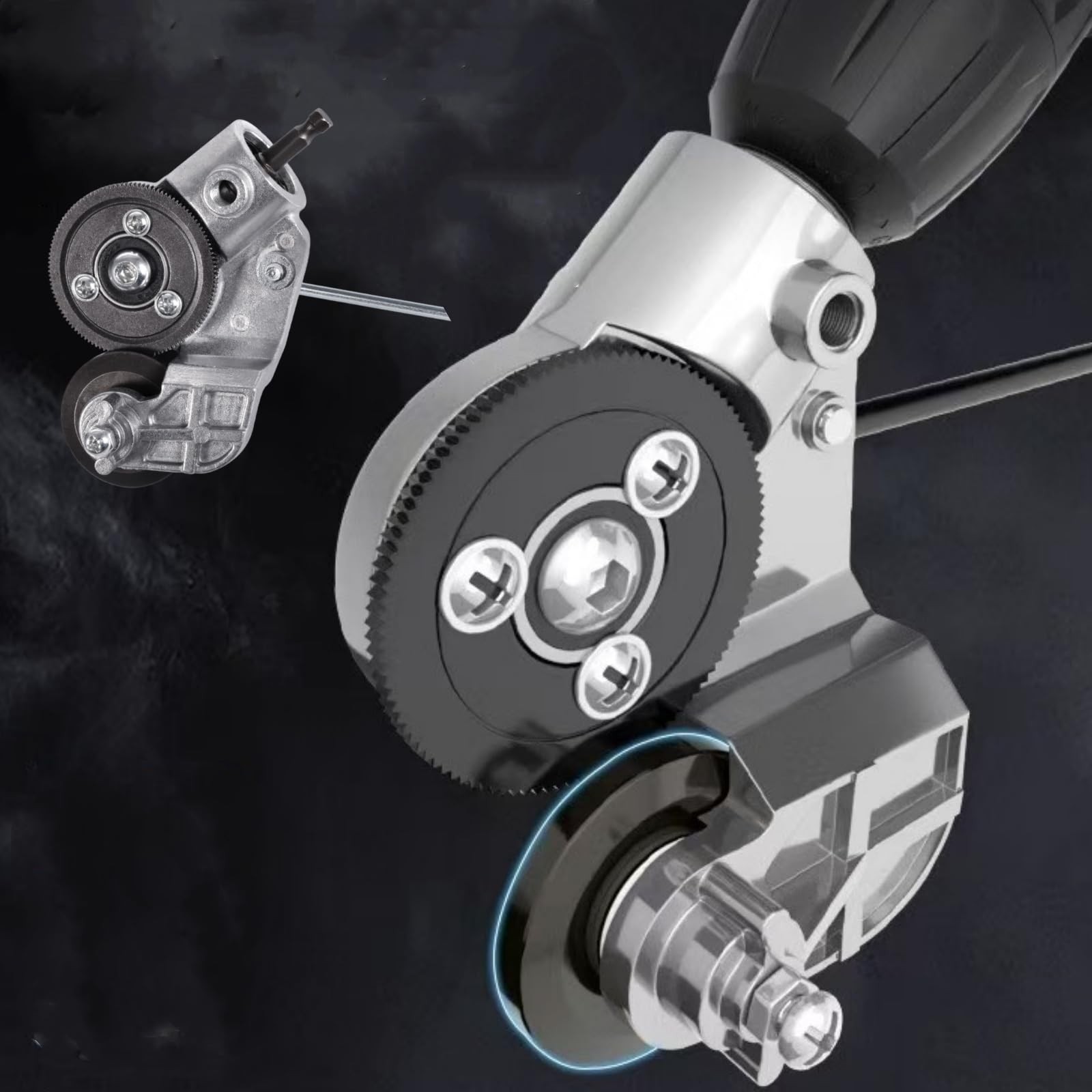 Sheet Metal Shear – Efficient Drill Attachment for Cutting Flat Metal Sheets, Hi