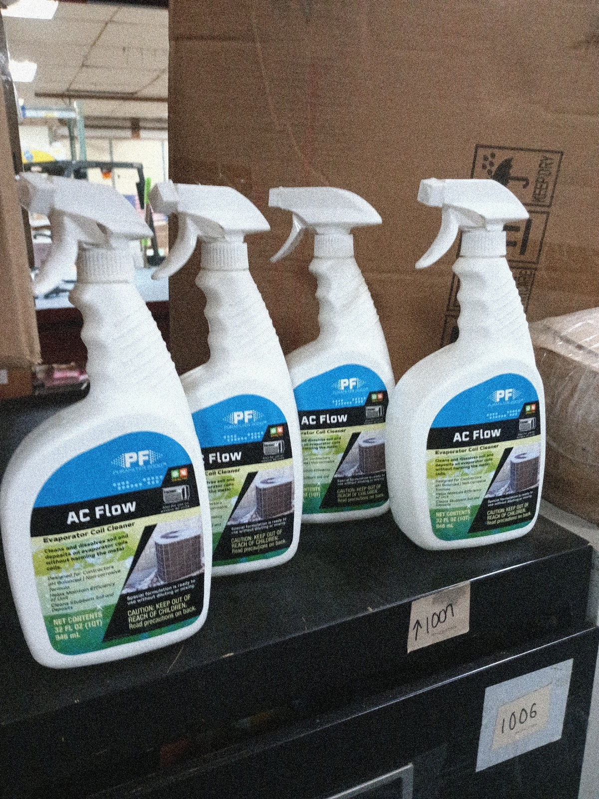 4 Pack PF Purafilter 2000 AC Flow Evaporator Coil Cleaner 32 fl oz Spray, 900