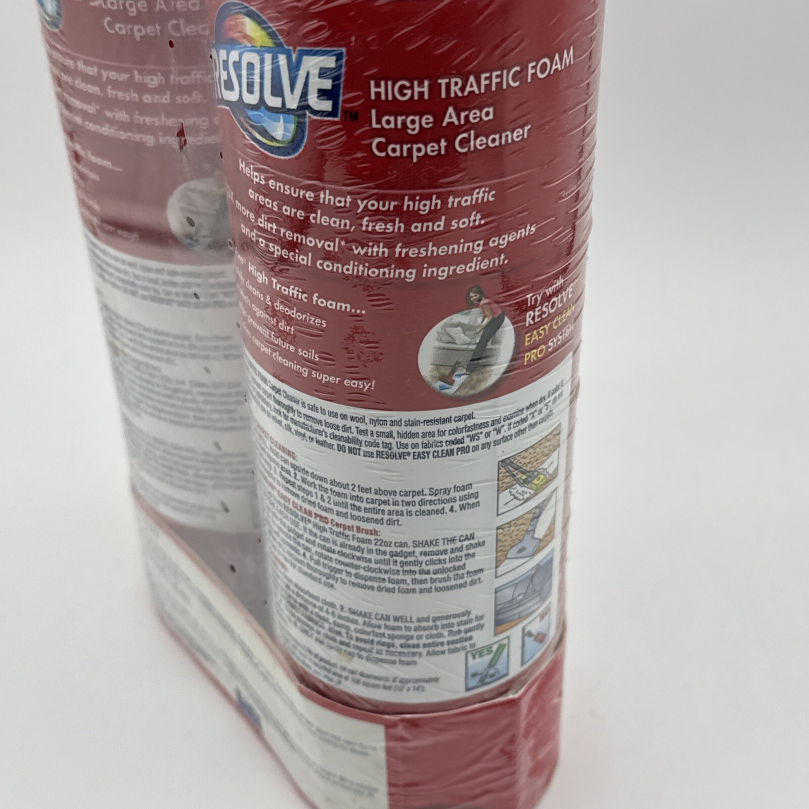 Resolve Dual Pack High Traffic Carpet Foam, 44 oz (2 Cans x 22 oz)