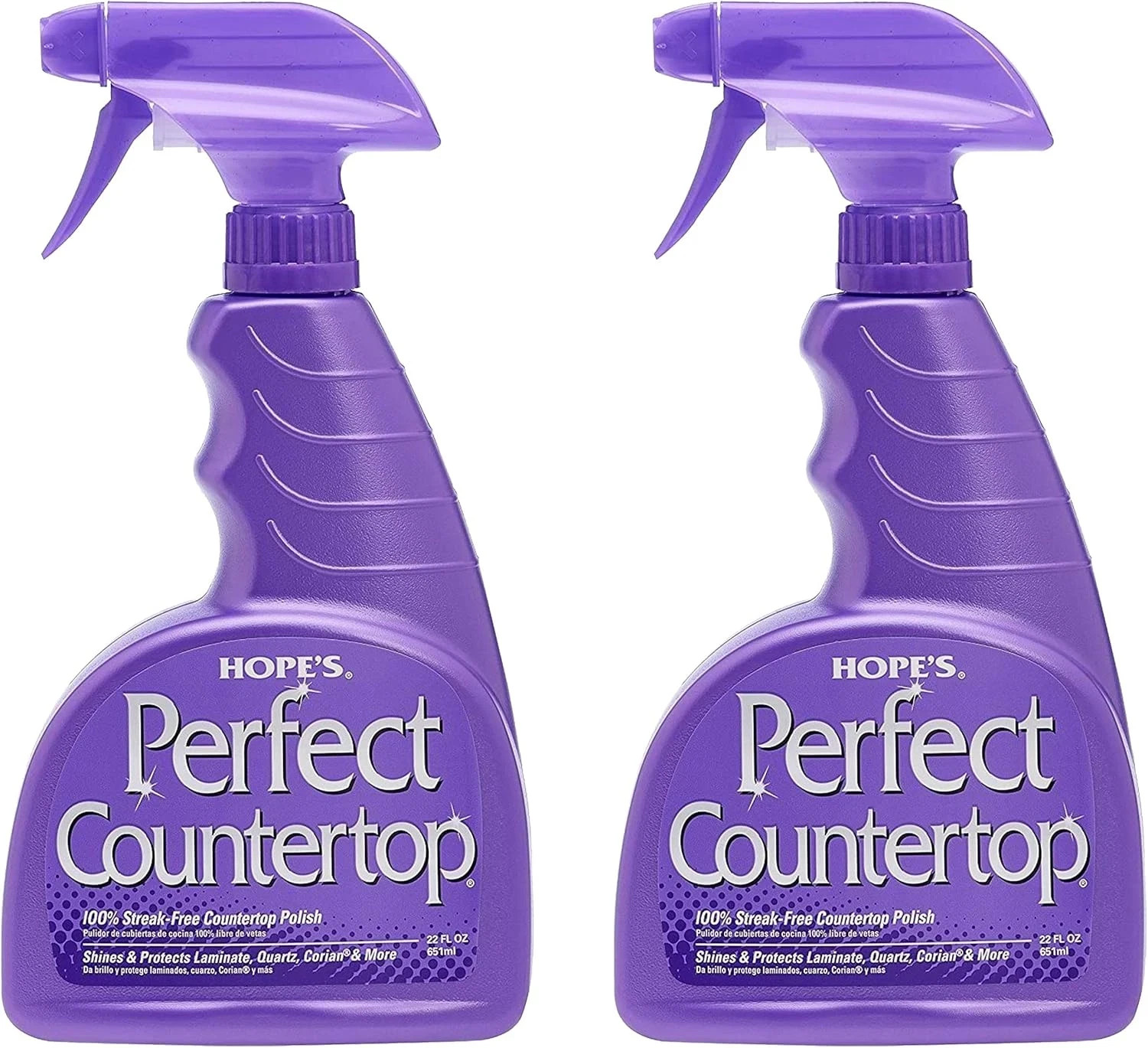 HOPE’S Perfect Countertop Cleaner and Polish 22-Ounce Streak-Free Pack of 2
