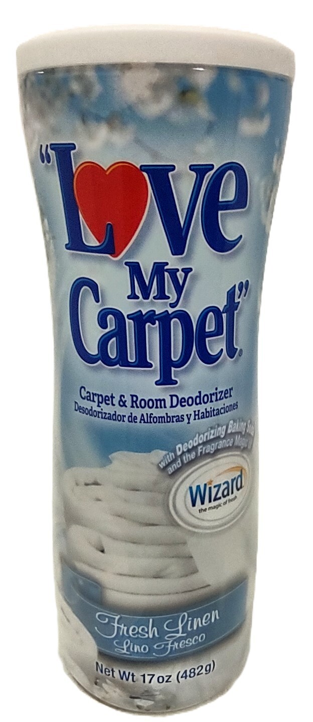 3 x LOVE MY CARPET 2-in-1 Carpet & Room Deodorizer Fresh Linen 17 OzEa SEALED