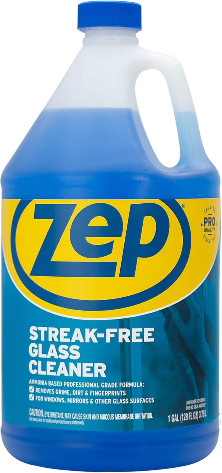 Zep Streak-Free Glass Cleaner – 1 Gallon (Case of 4) ZU1120128 – Professional Gr