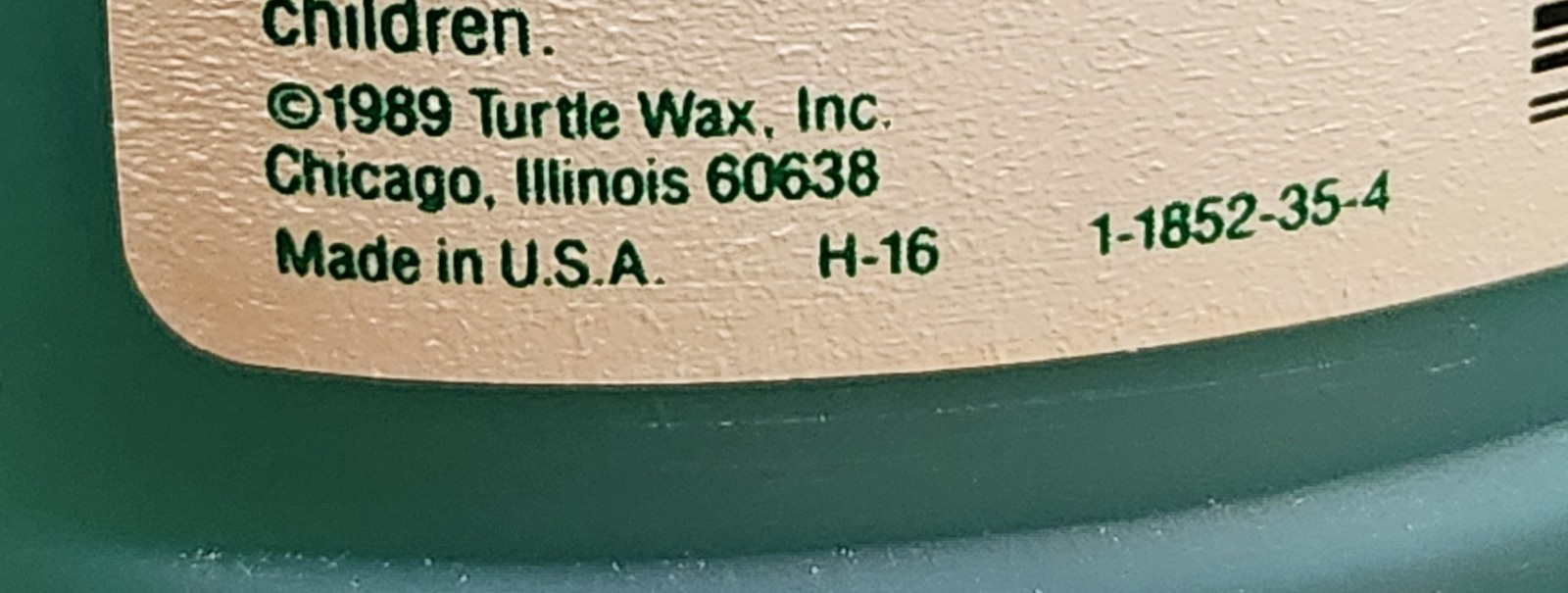 VINTAGE 1989 Turtle Wax Scratch Guard Non-Abrasive Cleaner 16oz Bottle NOS Prop