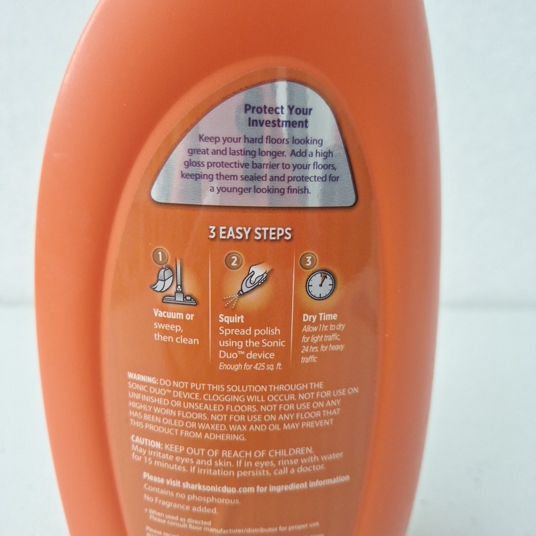 SHARK Wood Hard Floor Polish XL 28 Fl Oz High Gloss Restores Protects NEW SEALED