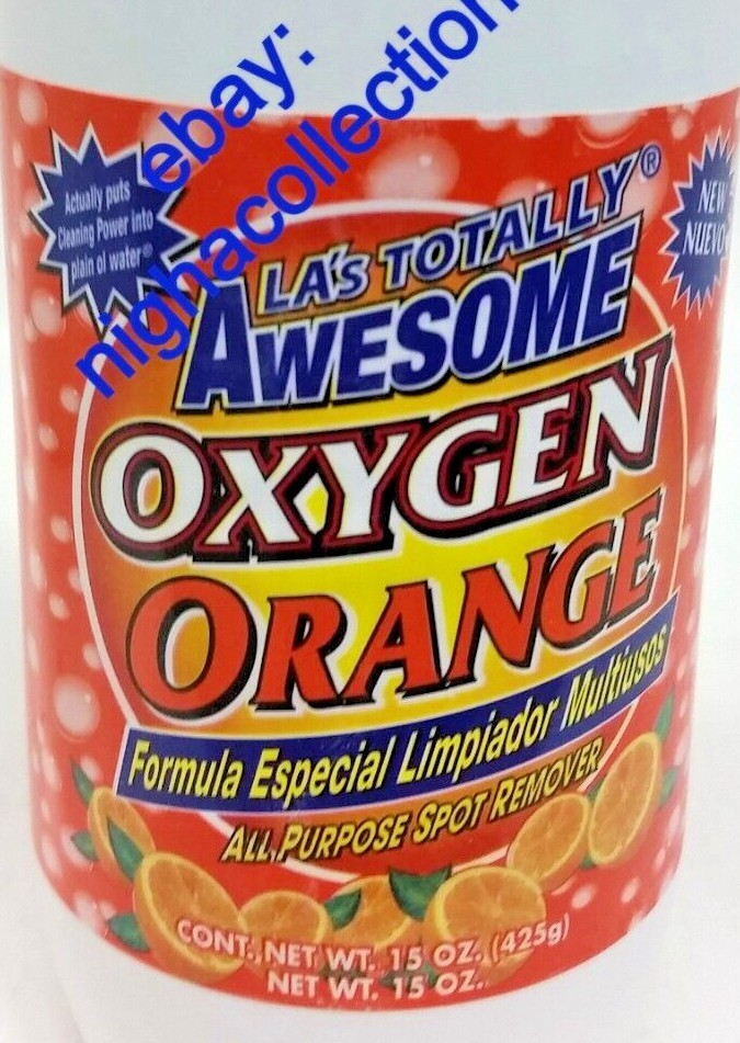 Qty 3 -LA’sTotally Awesome Power Oxygen ORANGE Base Cleaner ChlorineFree 15 ozEa