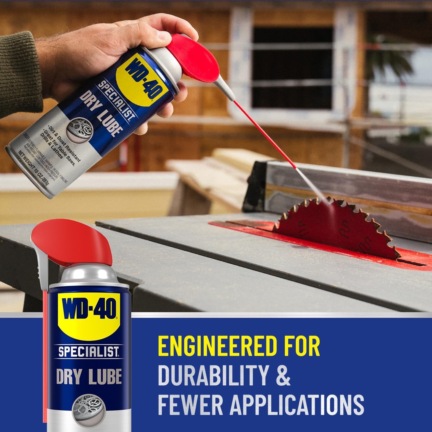 WD 40 Specialist Dry Lube PTFE Spray Twin Pack 10 OZ Non-Greasy Lubricant