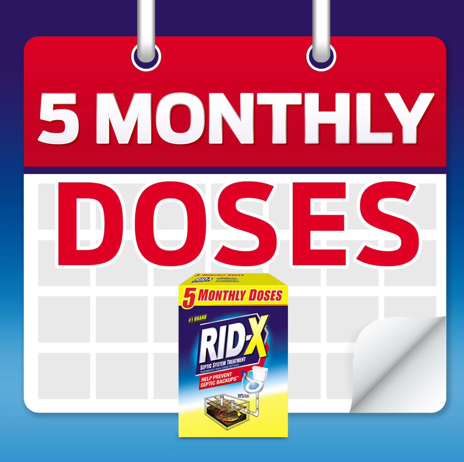 2 PACK – RID-X Septic Treatment, 5 Month Supply Powder 49 oz (Total 98 oz) Ridx
