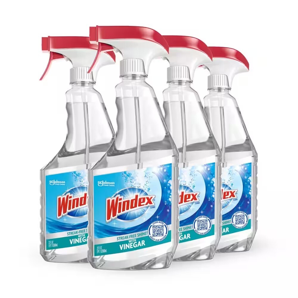 23 fl. oz. Vinegar Glass Cleaner – Pack of 4 NEW