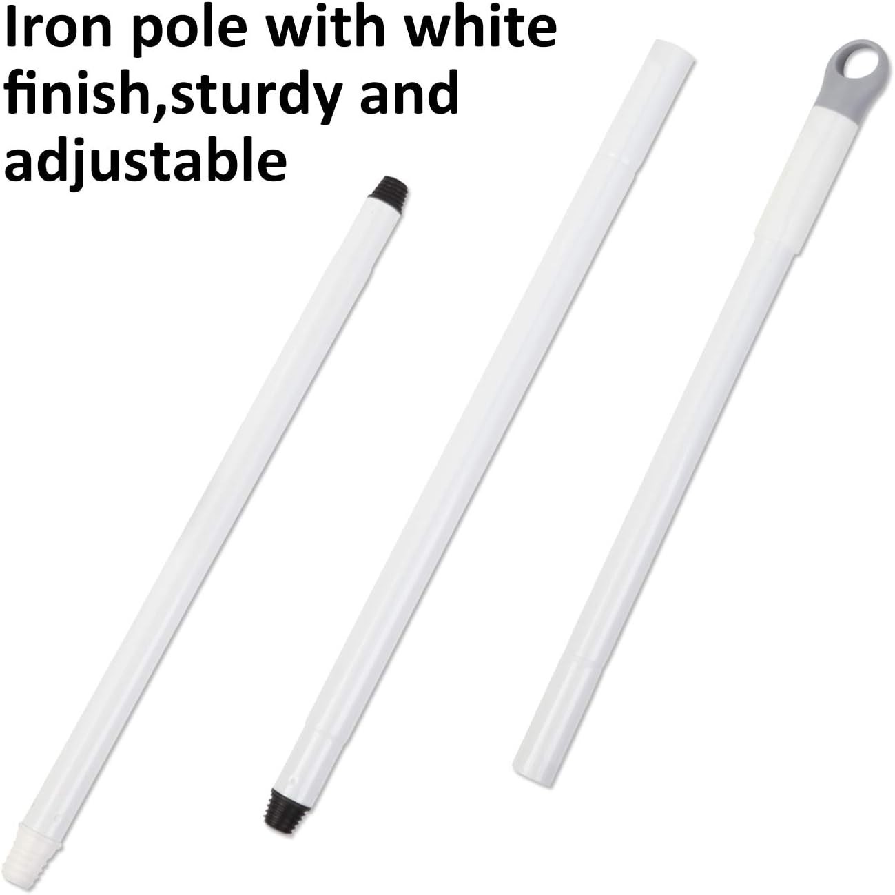 Multi-Surface Cleaning Scrub Brush: Adjustable Long Handle & Scraper Attachment