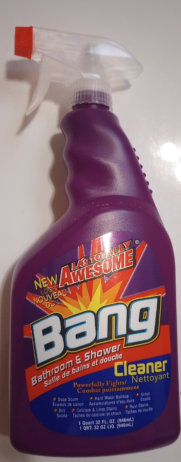 Bang Awesome LA’s Totally Bathroom Shower Spray Bath Tub Kitchen Cleaner 32 Oz