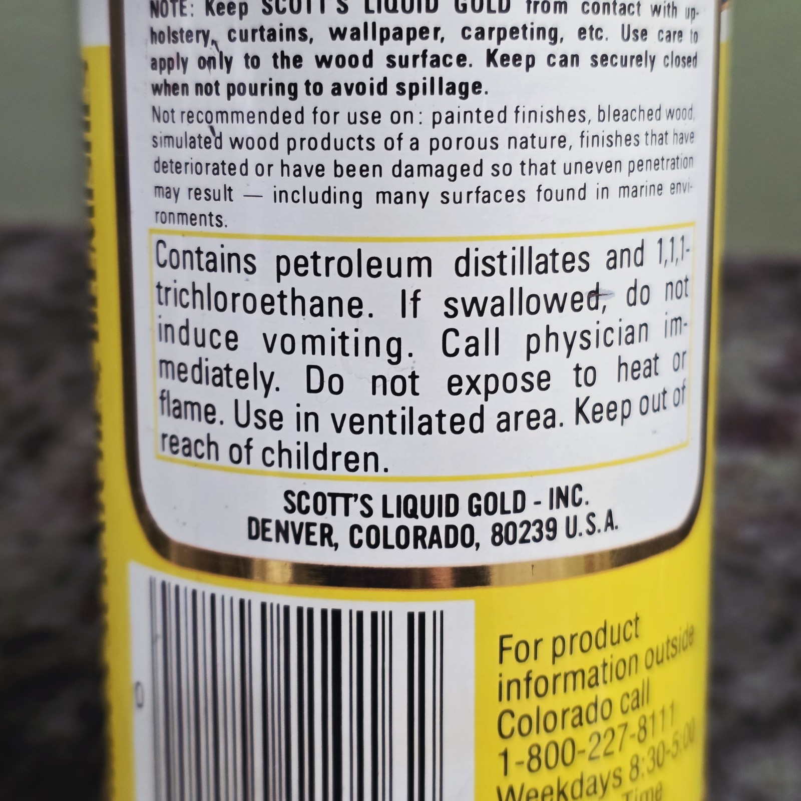 Scott’s Liquid Gold Pourable Lemon Scent Vintage Wood Cleaner Preservative