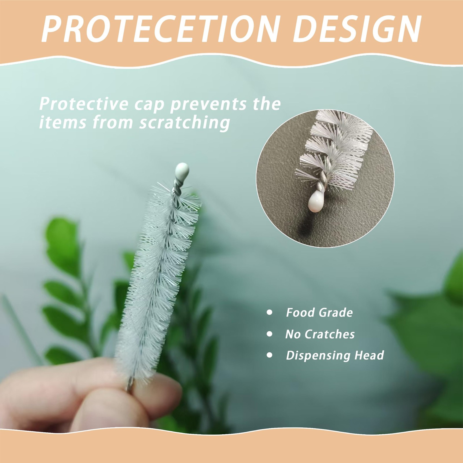 2Pcs Straw Cleaner,Straw Cleaner Brush for Metal/Glass/Silicone Straws,Reusab…