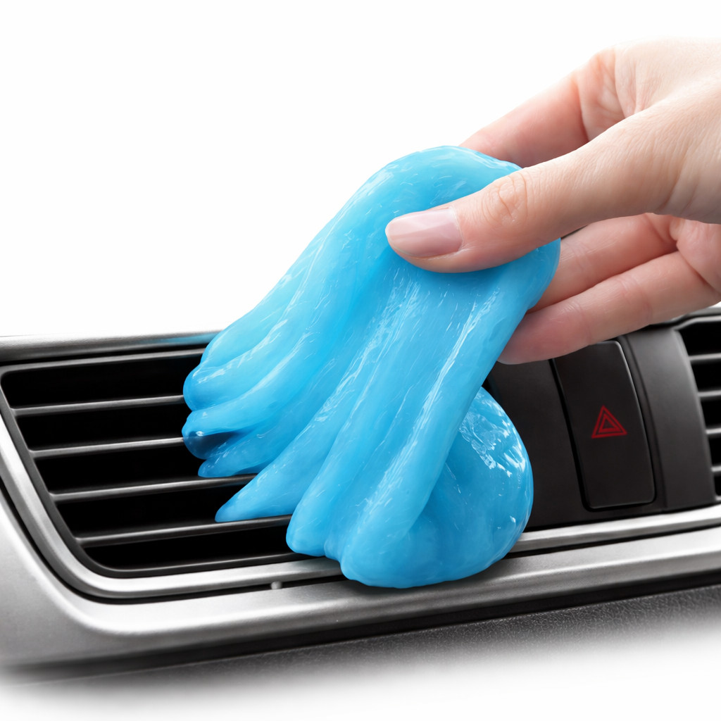 Car Cleaning Gel Putty Vent Dust Remover Reusable Interior Detail Tool Blue
