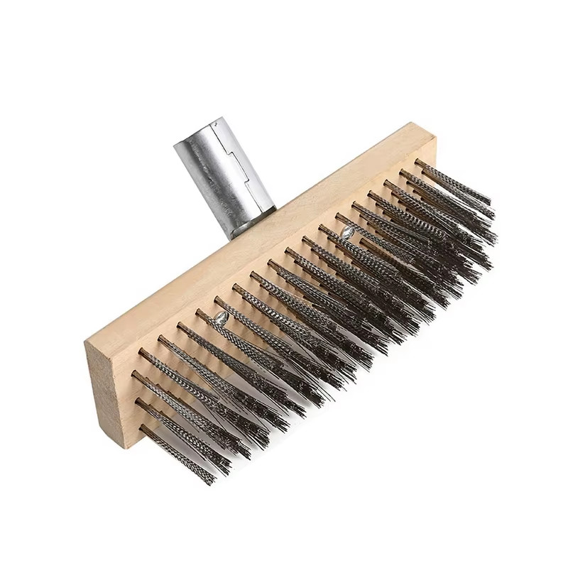 1PCS Stainless Steel Wire Broom Brush Sweeping Floor Garden Moss Clea 20/30/45CM