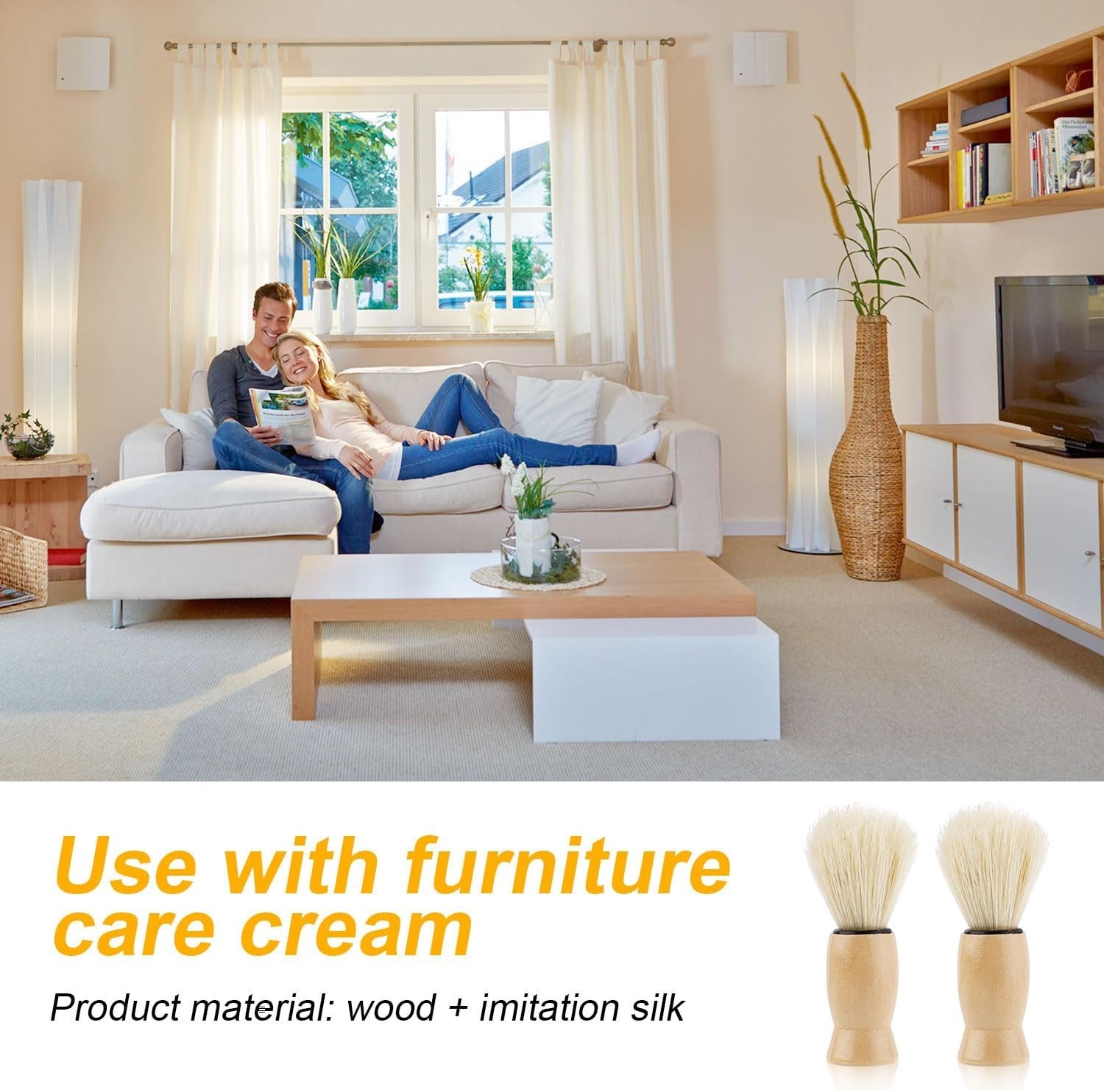 Soft Bristle Salve Brush Set for Leather & Wood – Keep Your Furniture Pristine