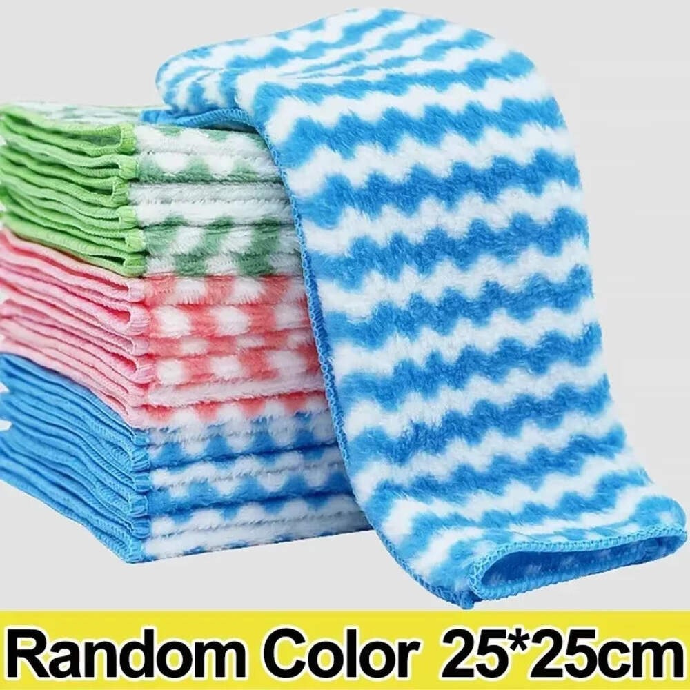 5/10/20PCS Microfiber Kitchen Towels Absorbent Cleaning Cloth Soft Reusable Rags