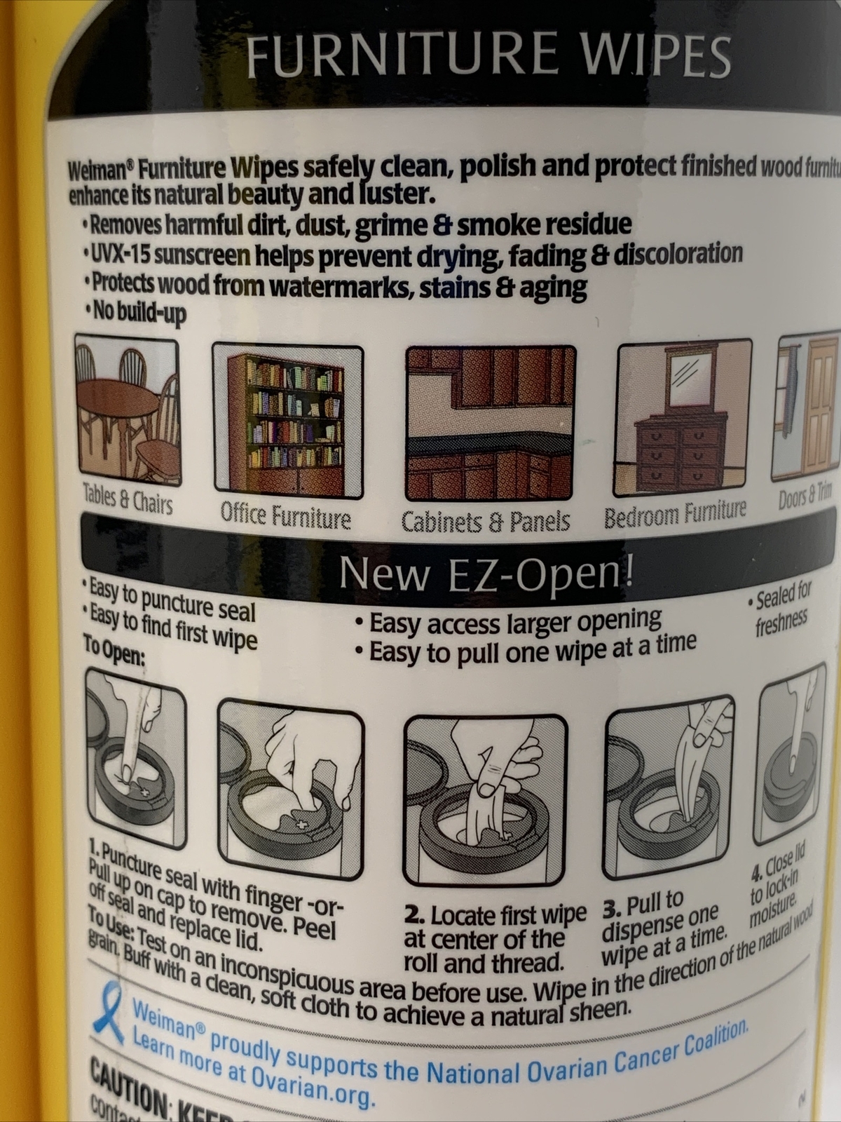Weiman Furniture Dusting Cleaning Wipes Lot Of 2 Protects WO/Buildup Silicone Fr